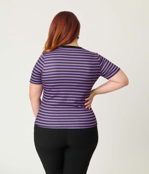 Unique Vintage Plus Size Back To Basics Top In Purple