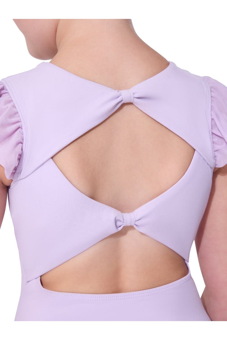 Sheer Ruffles Leotard, Alternate, color, light/pastel purple