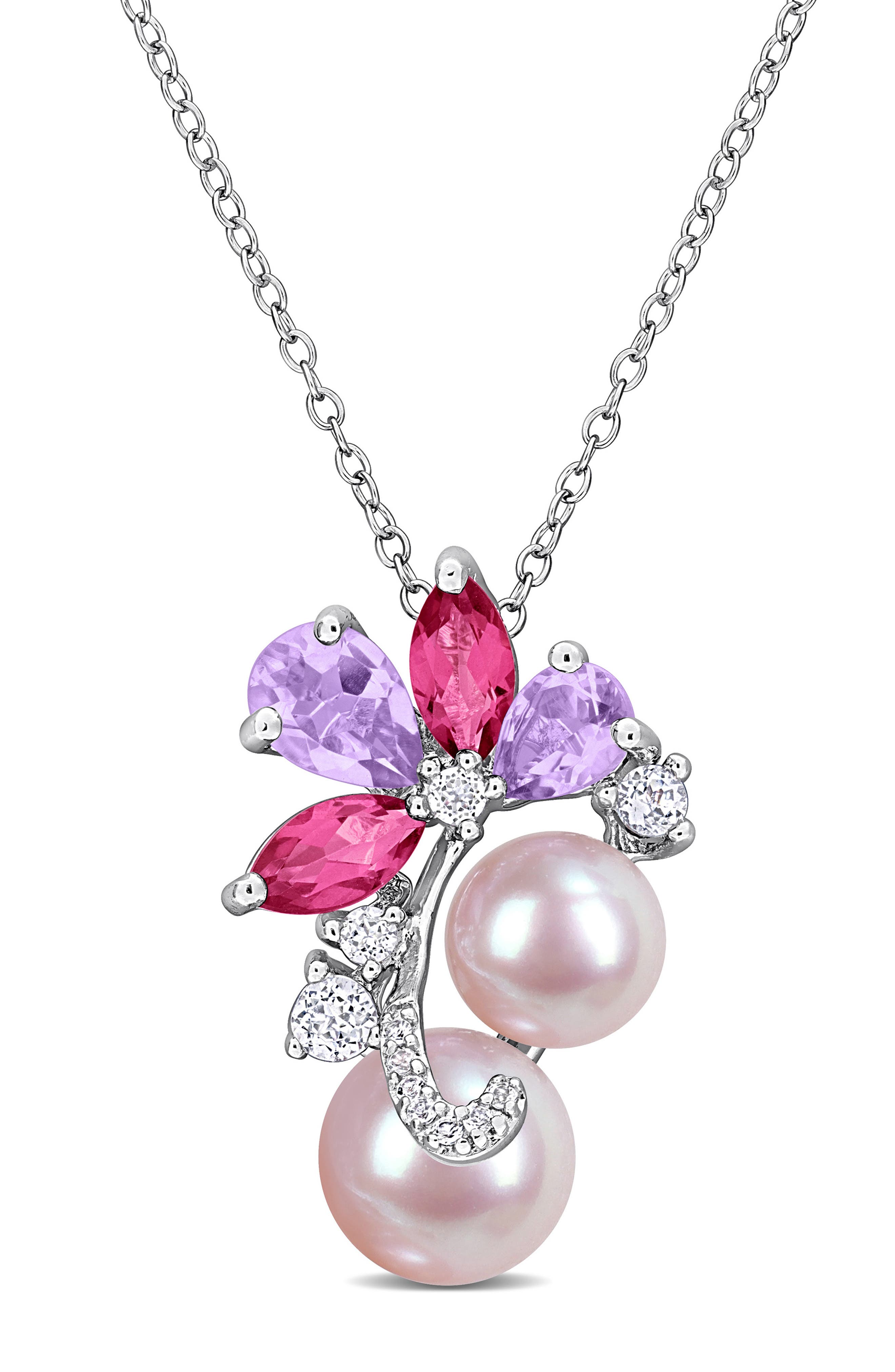 7-9mm Cultured Freshwater Pearl Pendant Necklace