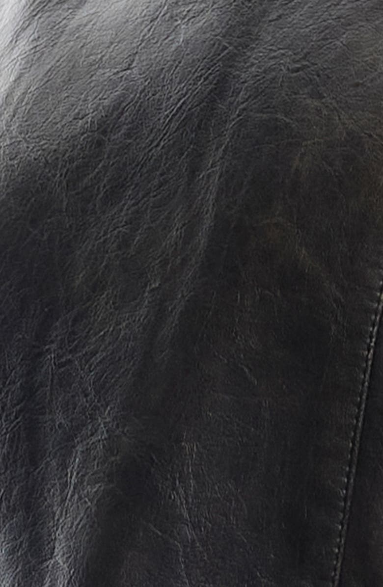 LIONESS Driftwood Faux Leather Bomber Jacket, Alternate, color, 