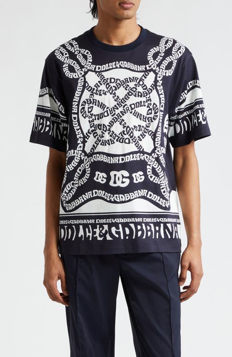 Marina Print Cotton T-Shirt