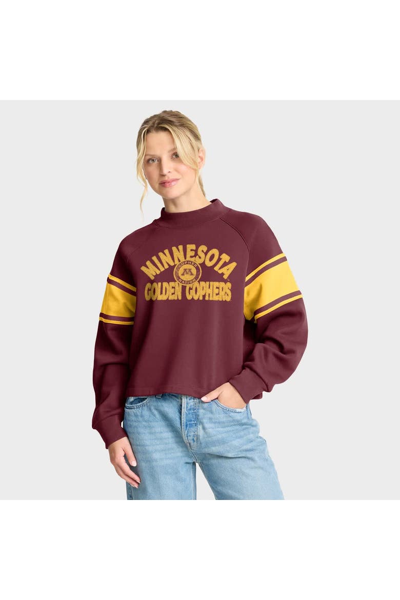 Women's Fanatics Maroon Minnesota Golden Gophers Oversized Hometown Premium Punt Coverage Raglan Pullover Sweatshirt, Main, color, Maroon