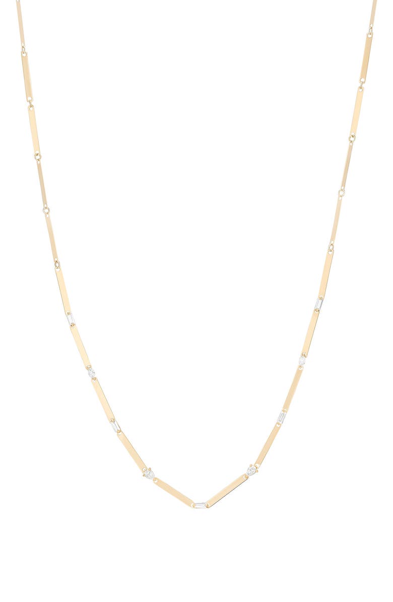 LANA 14K Gold Fancies Diamond Station Necklace, Main, color, 14K Yellow Gold