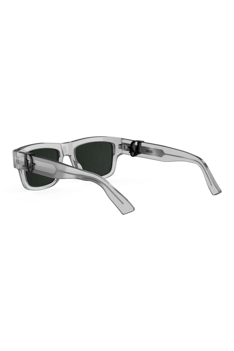 'DiorOblique S3I 52mm Mirrored Rectangular Sunglasses, Alternate, color, GREY/ OTHER / SMOKE MIRROR