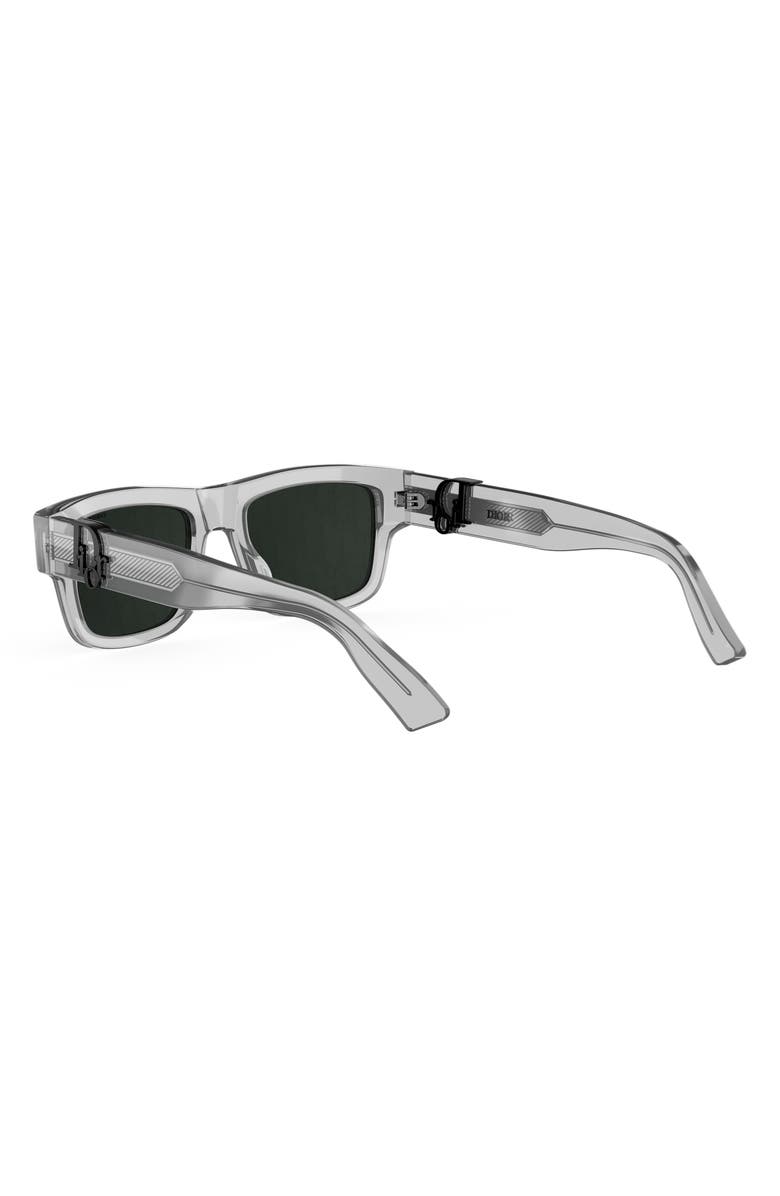 DIOR Oblique S3I 52mm Mirrored Rectangular Sunglasses, Alternate, color, Grey/ Other / Smoke Mirror