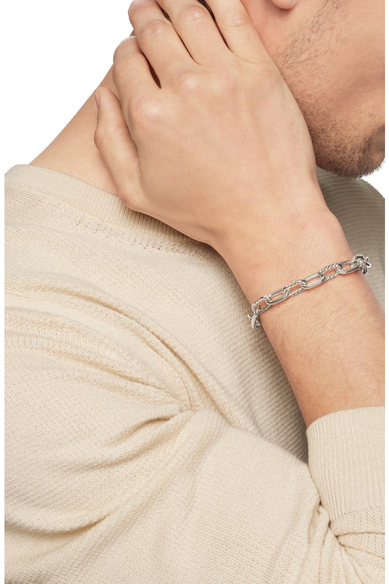 Madison® 85mm Link Bracelet, Alternate, color, STERLING SILVER