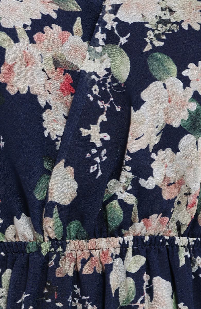 Petal & Pup Anisa Long Sleeve Floral Maxi Dress, Alternate, color, Navy Floral