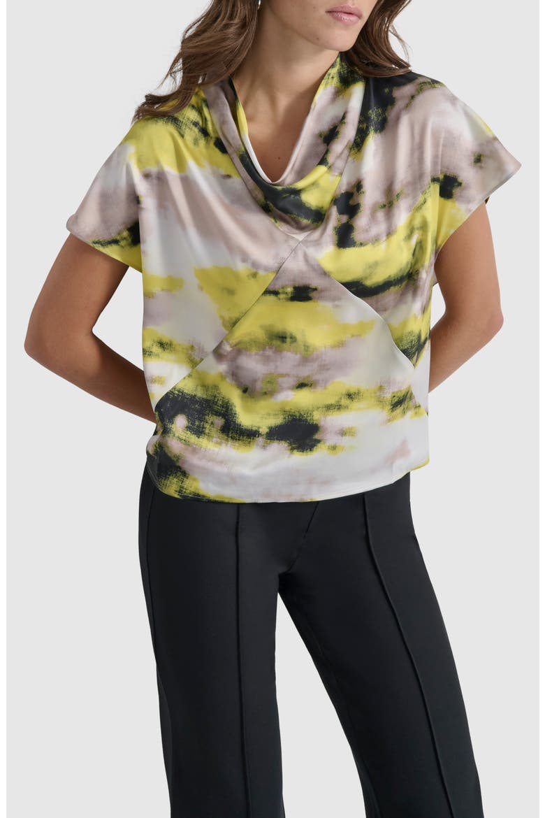High Cowl Neck Top, Main, color, GEO STRM P