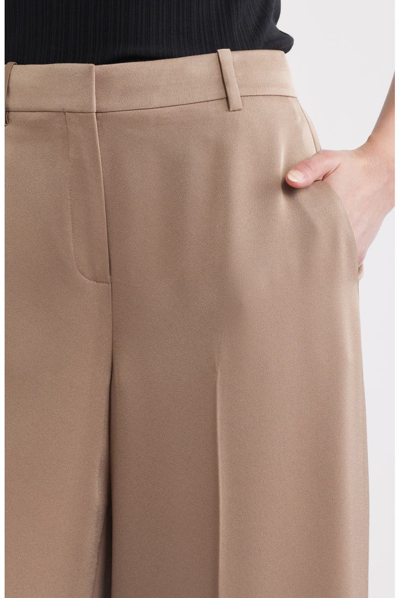 Wide Leg Satin Culottes, Alternate, color, MOCHA TAUPE - 2QC