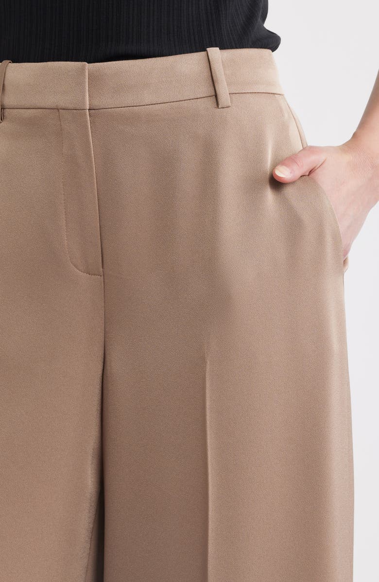 Theory Wide Leg Satin Culottes, Alternate, color, Mocha Taupe - 2Qc