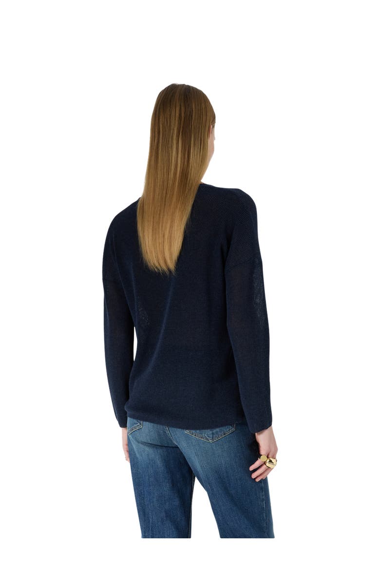 Layla V-Neck Sweater, Alternate, color, Navy Blue