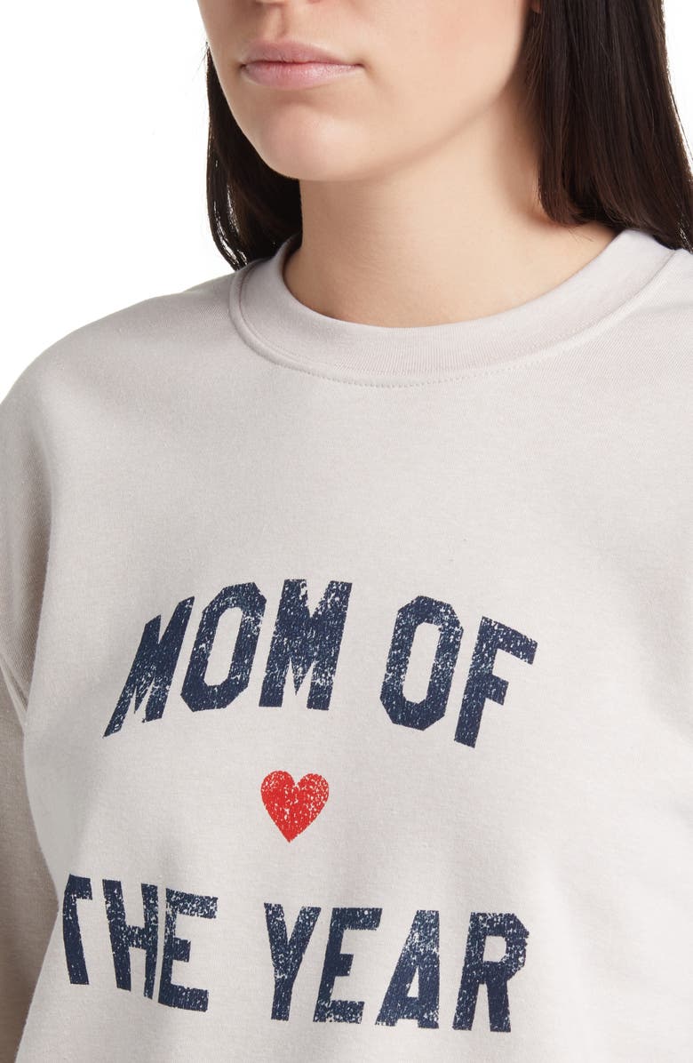 Favorite Daughter Mom of the Year Cotton Sweatshirt, Alternate, color, Heather Oatmeal