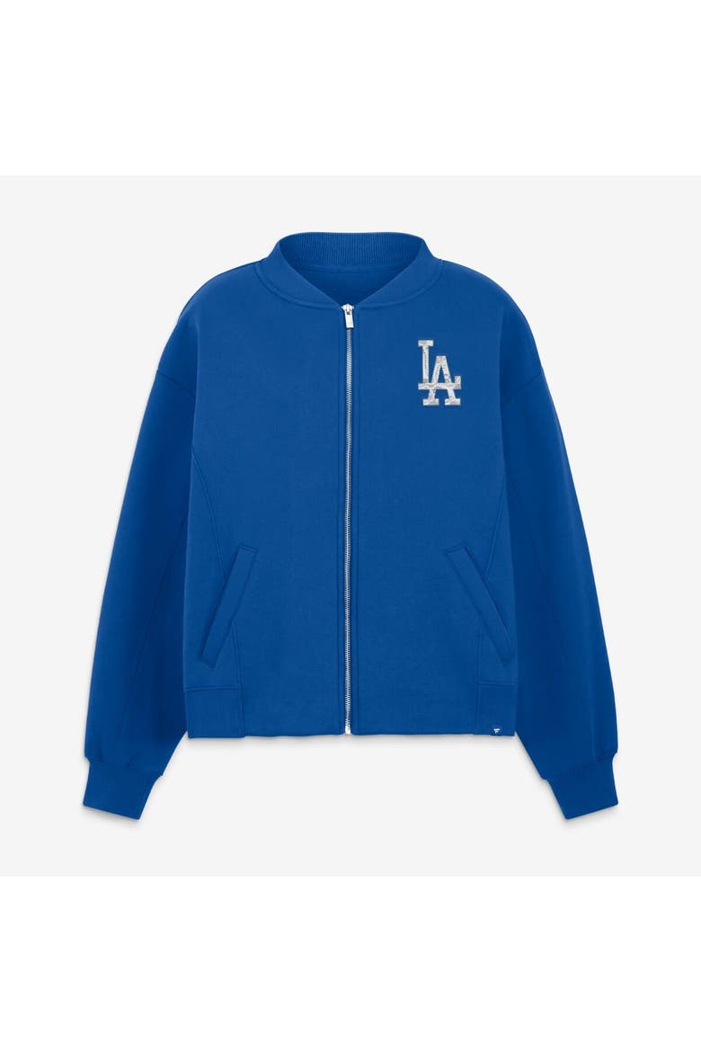 Women's Fanatics Royal Los Angeles Dodgers Oversized Rage Against Full-Zip Jacket, Main, color, Royal