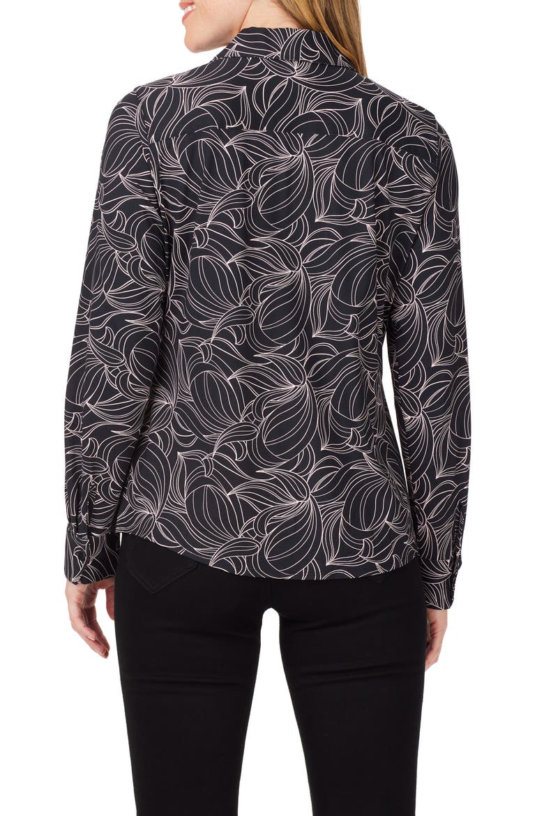 Swirling Slope Button-Up Shirt, Alternate, color, BLACK MULTI