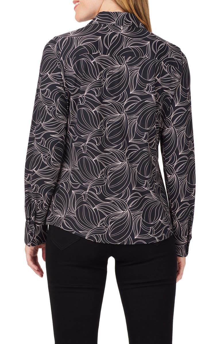 Foxcroft Swirling Slope Button-Up Shirt, Alternate, color, Black Multi