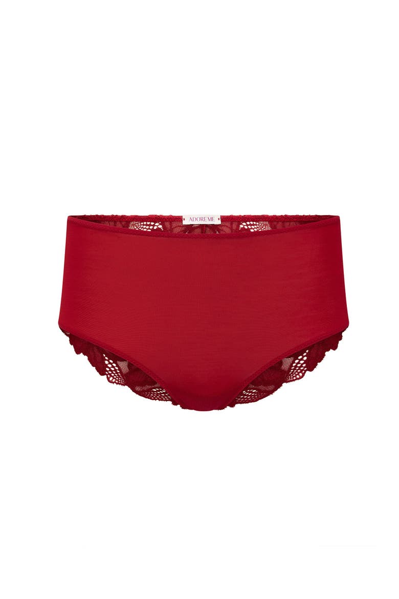 Teagan Shortie Panties, Alternate, color, Dark red