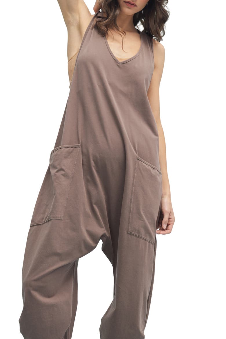 Drop Sleeveless Romper, Alternate, color, CHARCOAL