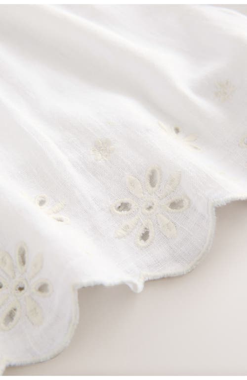 NEXT NEXT EMBROIDERED EYELET LINEN BLEND SHORTS