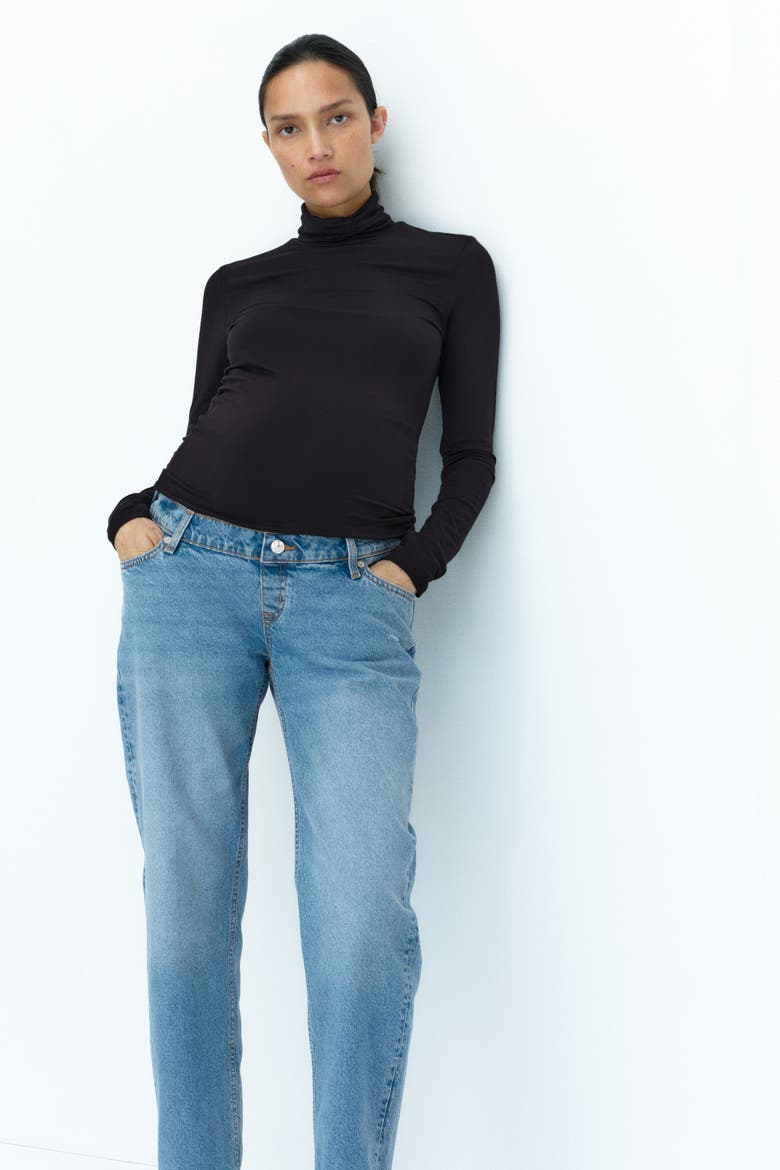 Mama Slim Mom Ankle Jeans, Alternate, color, Denim blue
