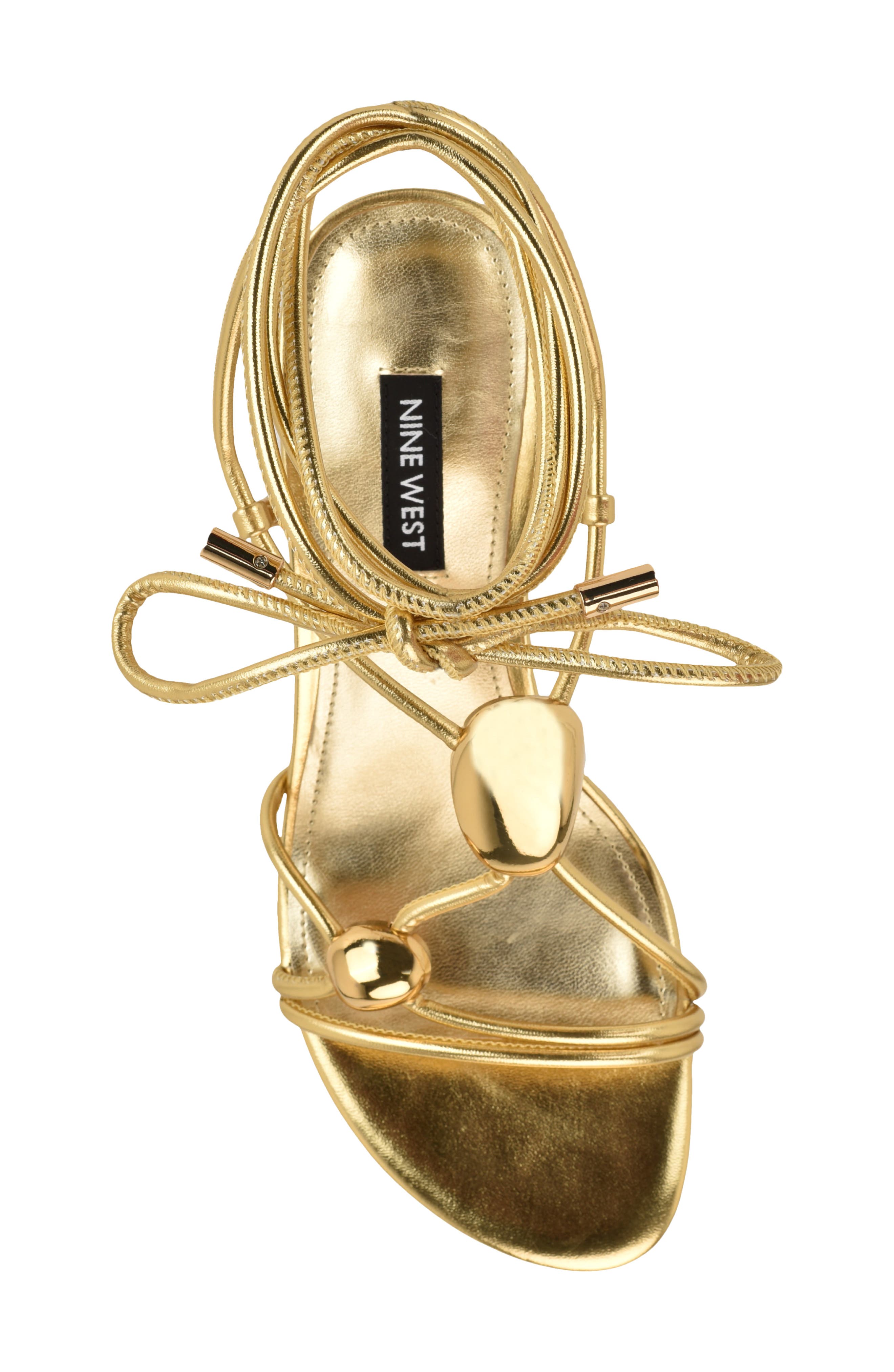 Greska Ankle Wrap Sandal, Alternate, color, GOLD