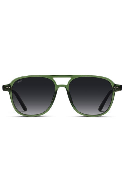 Hayden - 53mm Double Bridge Aviator Polarized Sunglasses