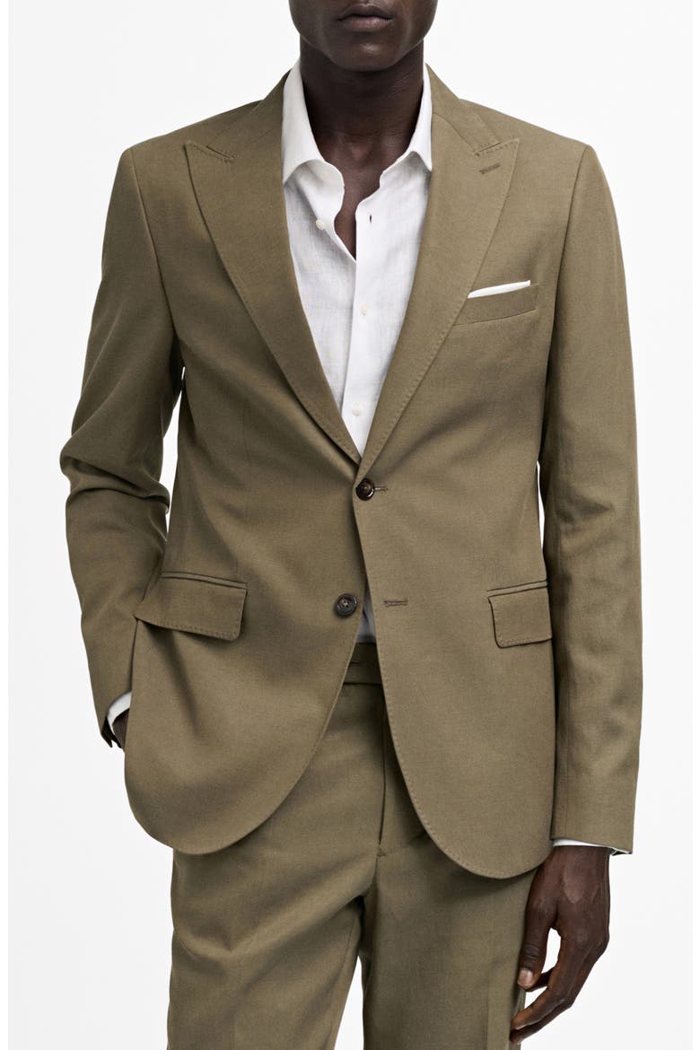 Slim Fit Lyocell & Cotton Blend Sport Coat, Main, color, KHAKI