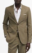MANGO Slim Fit Lyocell & Cotton Blend Sport Coat