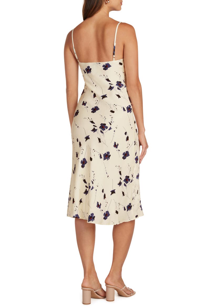Audrey Floral Cowl Neck Silk Satin Slipdress, Alternate, color, MOONLIGHT