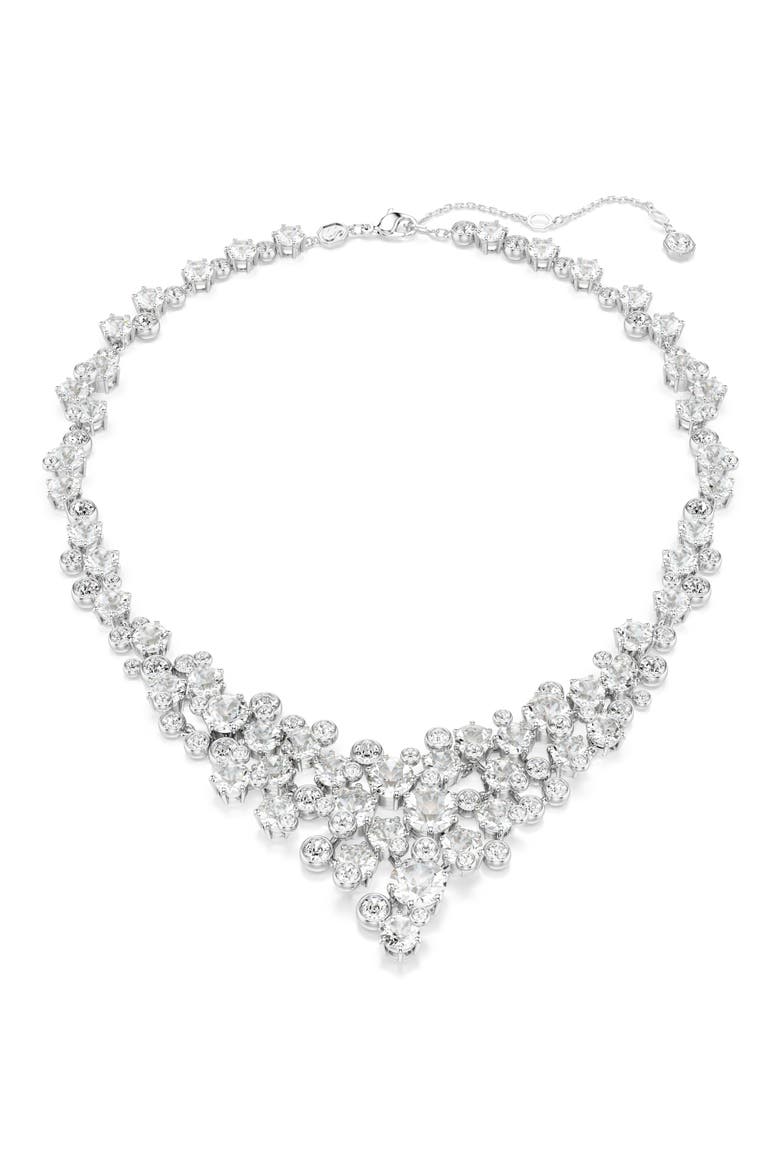 Constella Crystal Necklace, Main, color, WHITE/ SILVER