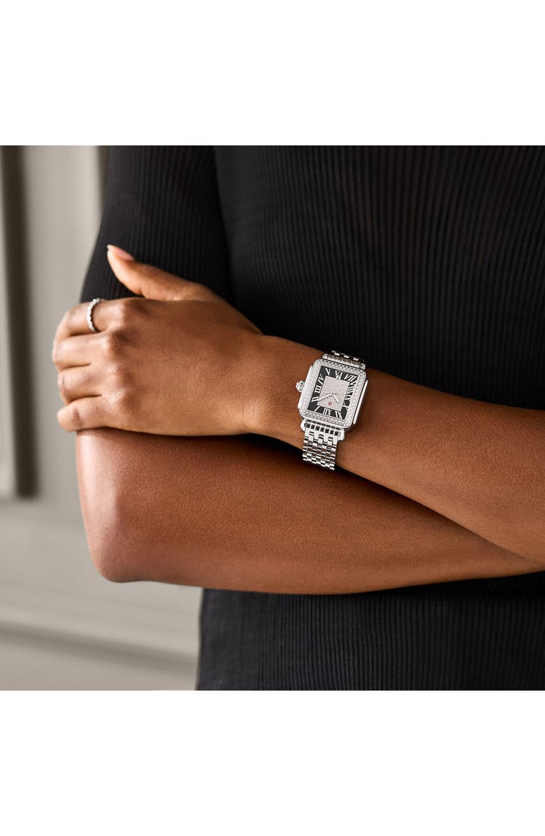 MICHELE Deco Madison Diamond Bracelet Watch, 34 x 36mm, Alternate, color, 