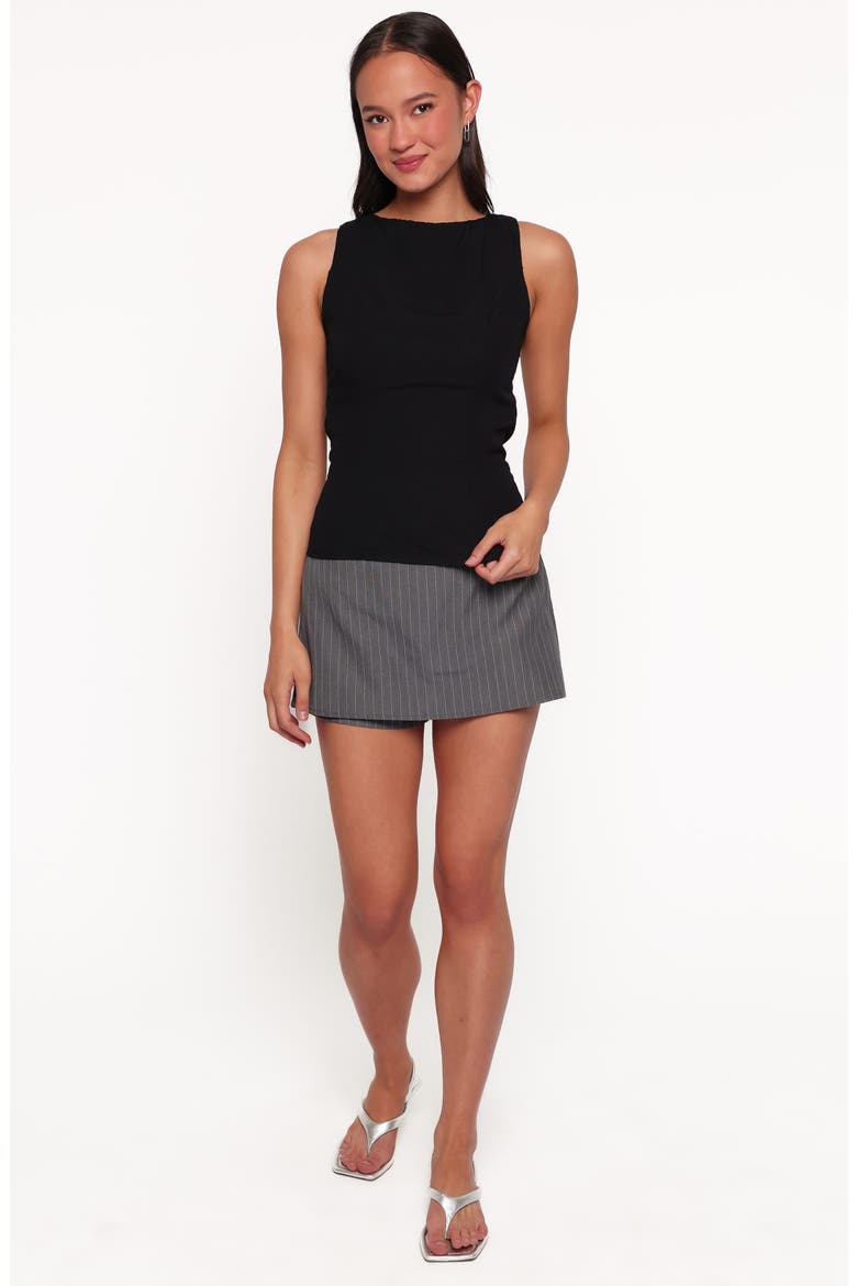 Brynn Tie Back Sleeveless Top, Alternate, color, BLACK