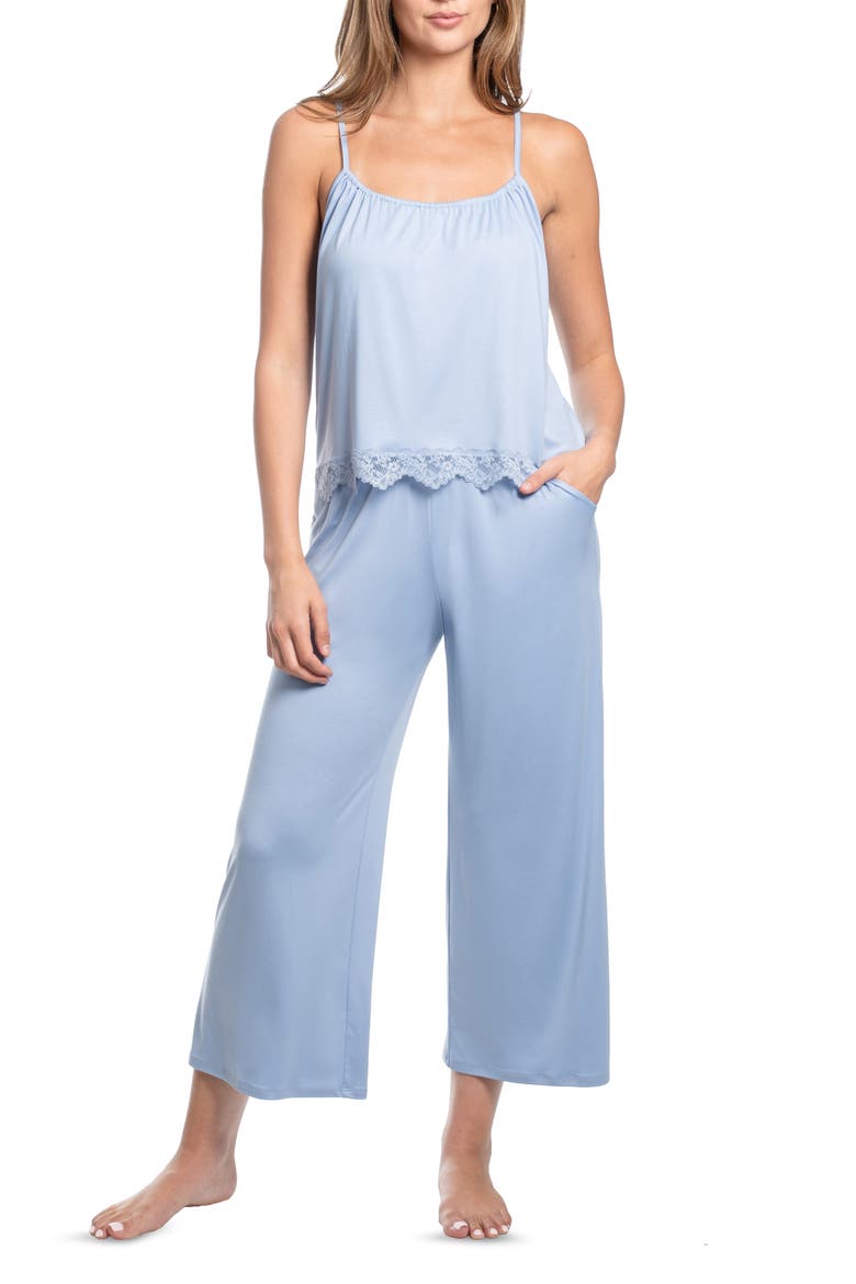 Rihanna Crop Pajamas, Main, color, DUSTY BLUE