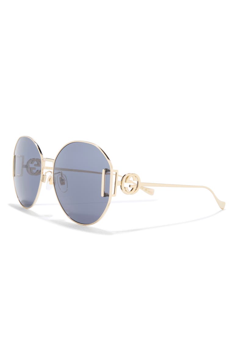Novelty 63mm Round Sunglasses, Alternate, color, GOLD GOLD GREY