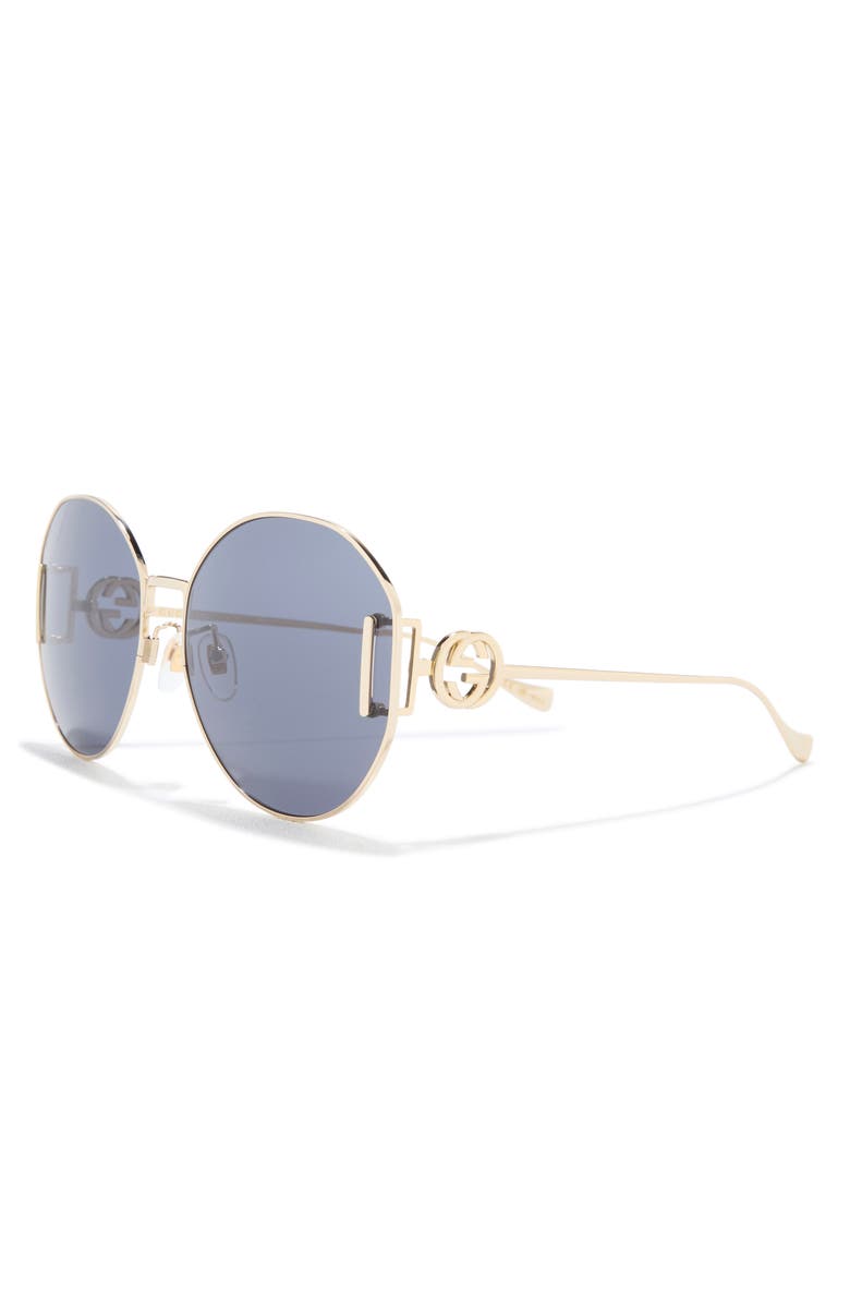 Gucci Novelty 63mm Round Sunglasses, Alternate, color,