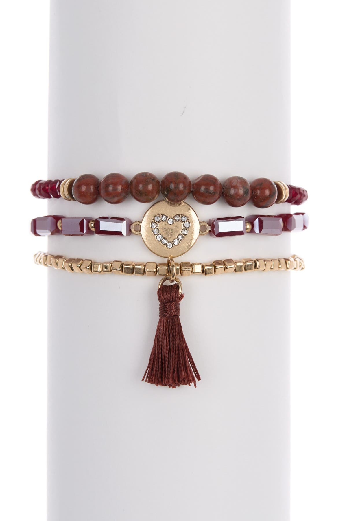 Melrose and Market Tassel & Bead Charm Bracelet - 3-Piece Set (Women ...