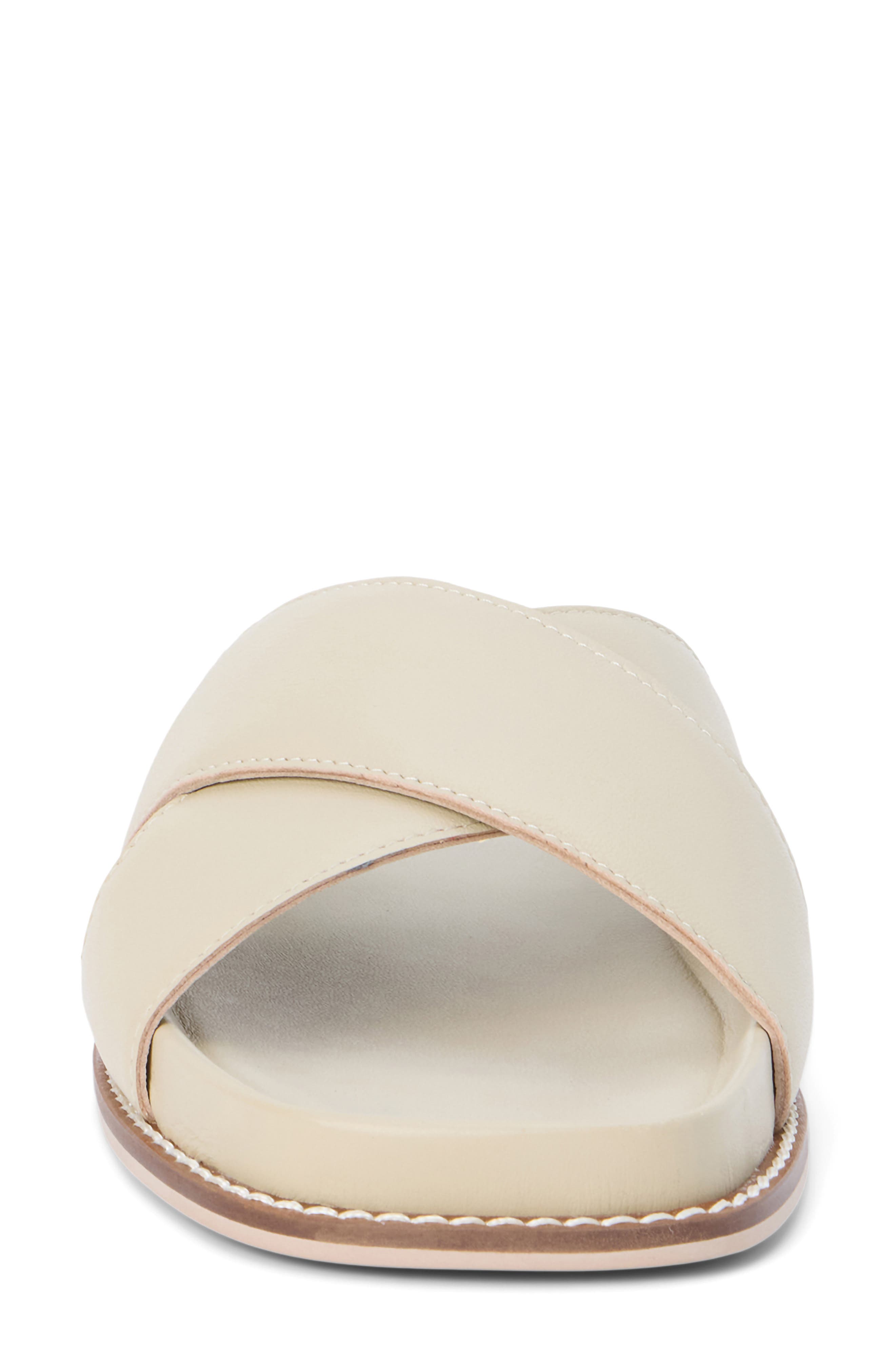 Hannah Slide Sandal, Alternate, color, BONE LEATHER