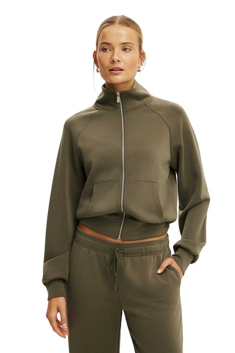Women's Active Ultimate Soft Funnel Neck Jacket, Main, color, Cuteility Green