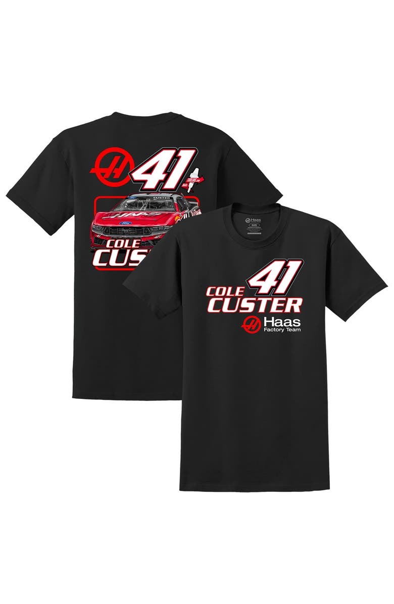 STEWART-HAAS RACING Men's Stewart-Haas Racing Team Collection Black Cole Custer Haas #41 Car T-Shirt, Main, color, Black