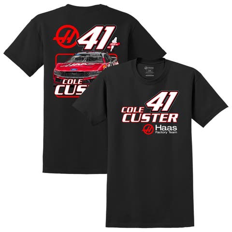 Men's Stewart-Haas Racing Team Collection  Black Cole Custer Haas #41 Car T-Shirt