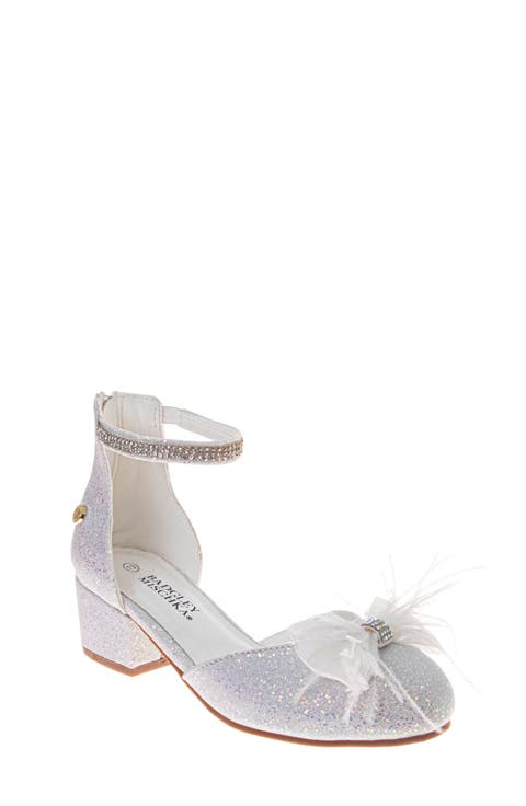 Kids' Mesh Bow Glitter Block Heel Sandal (Toddler, Little Kid & Big Kid)