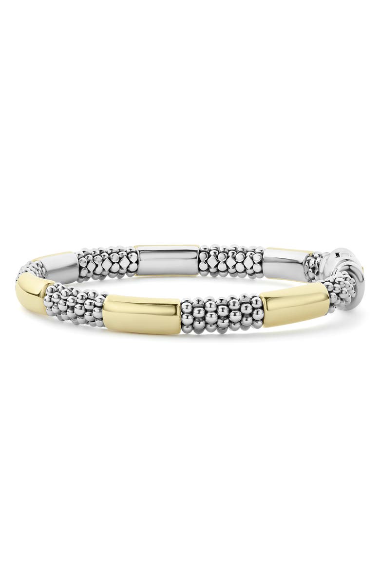 LAGOS Signature Caviar High Bar Rope Bracelet, Alternate, color, Silver/ Gold