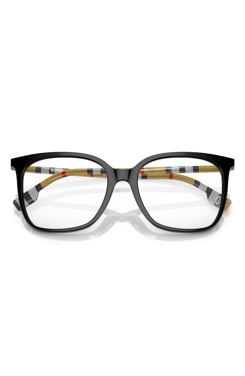 Burberry 54mm Square Optical Glasses, Alternate, color, Black / Demo Lens