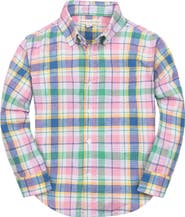 Hope & Henry Boys' Linen Button Down Shirt, Kids