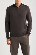Nordstrom Washable Italian Merino Wool Quarter Zip Sweater