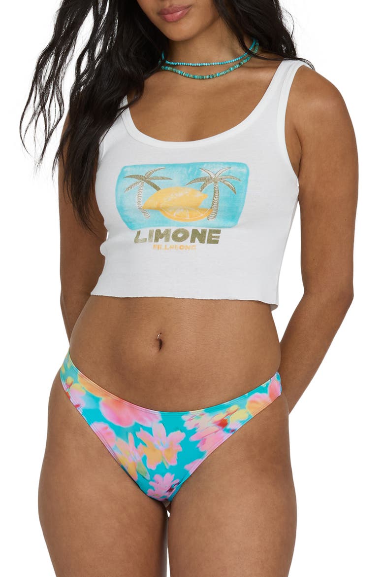 Summer Sweetness Graphic Scoop Neck Crop Tank Top, Main, color, SALT CRYSTAL
