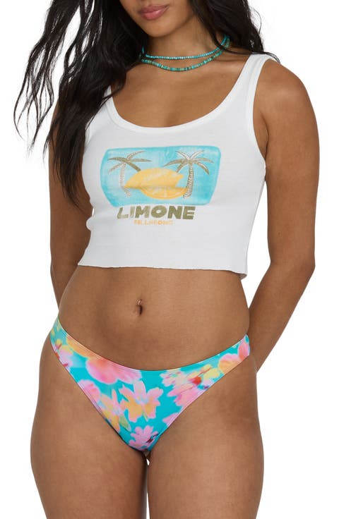 Summer Sweetness Graphic Scoop Neck Crop Tank Top