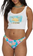 Billabong Summer Sweetness Graphic Scoop Neck Crop Tank Top