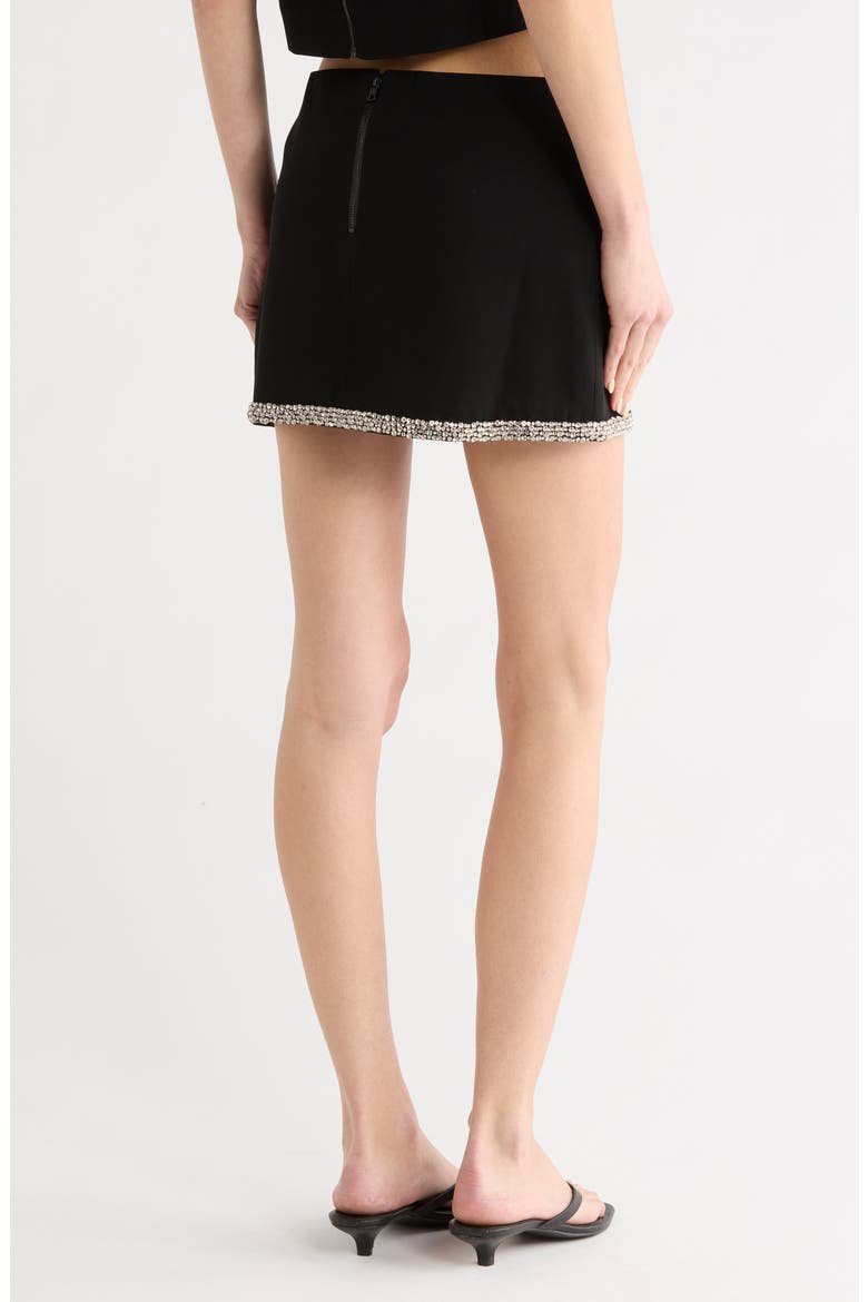 Rubi Embellished Micro Miniskirt, Alternate, color, BLACK