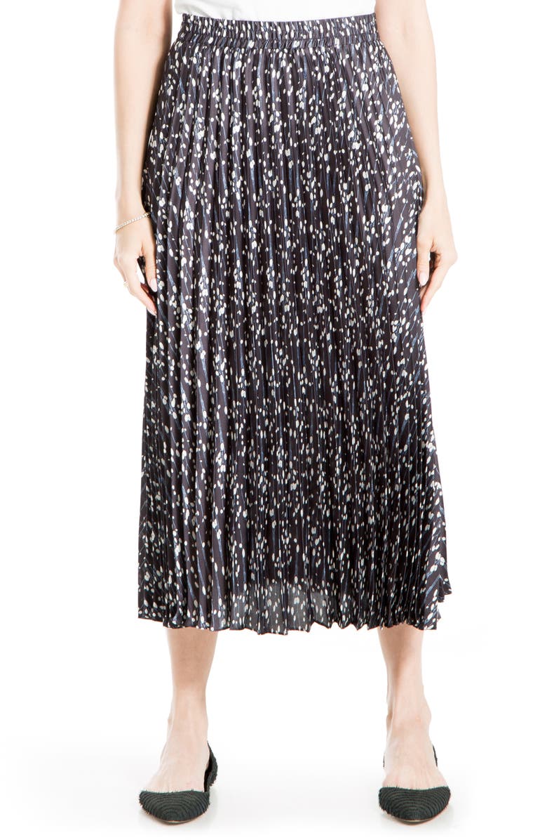 MAX STUDIO Stripe Pleated A-Line Skirt