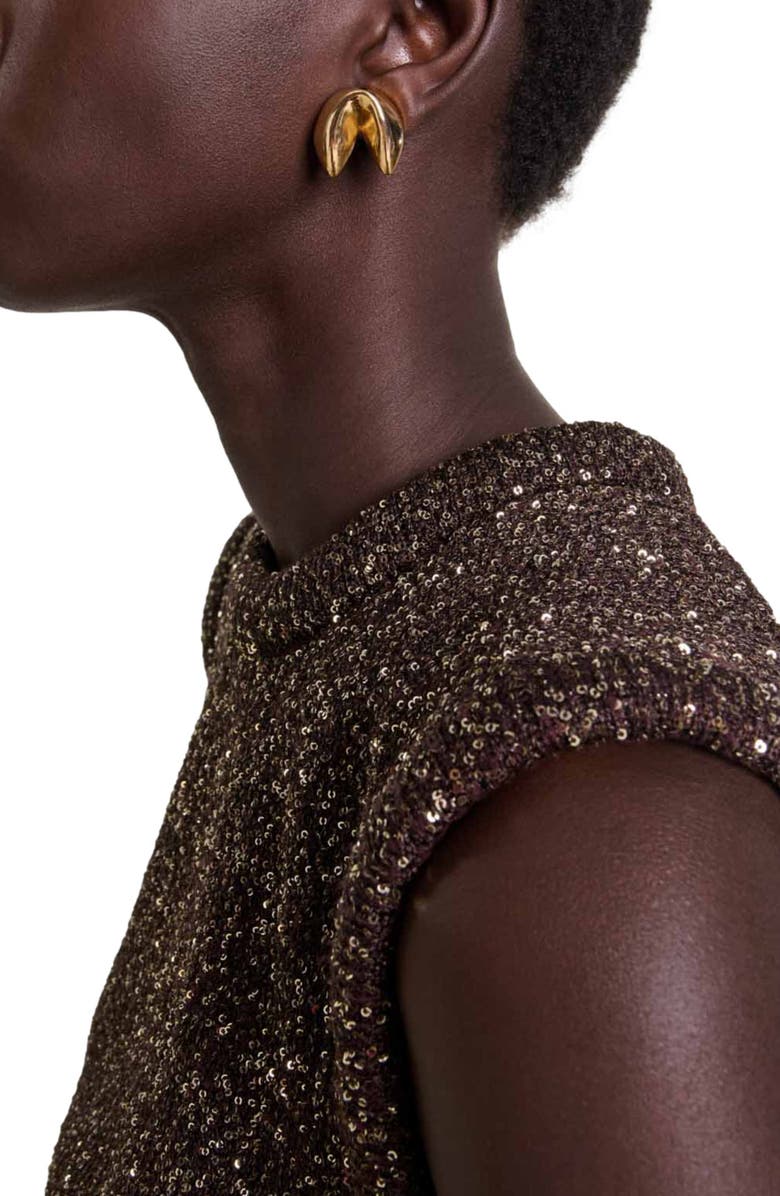 maje Short sequin dress, Alternate, color, 